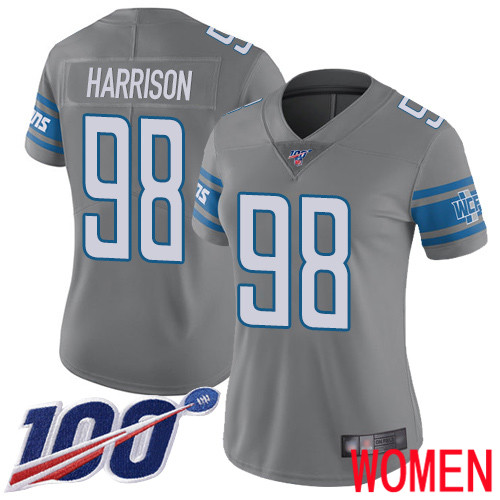 Detroit Lions Limited Steel Women Damon Harrison Jersey NFL Football #98 100th Season Rush Vapor Untouchable